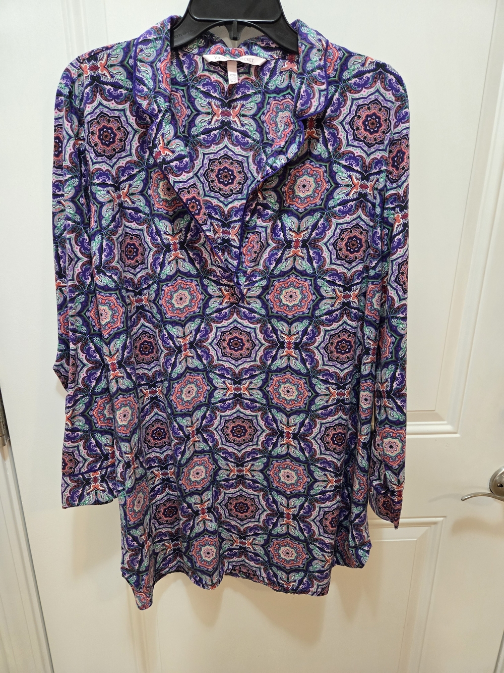 Victoria's Secret Purple Multi-Print Long Sleeve Tunic